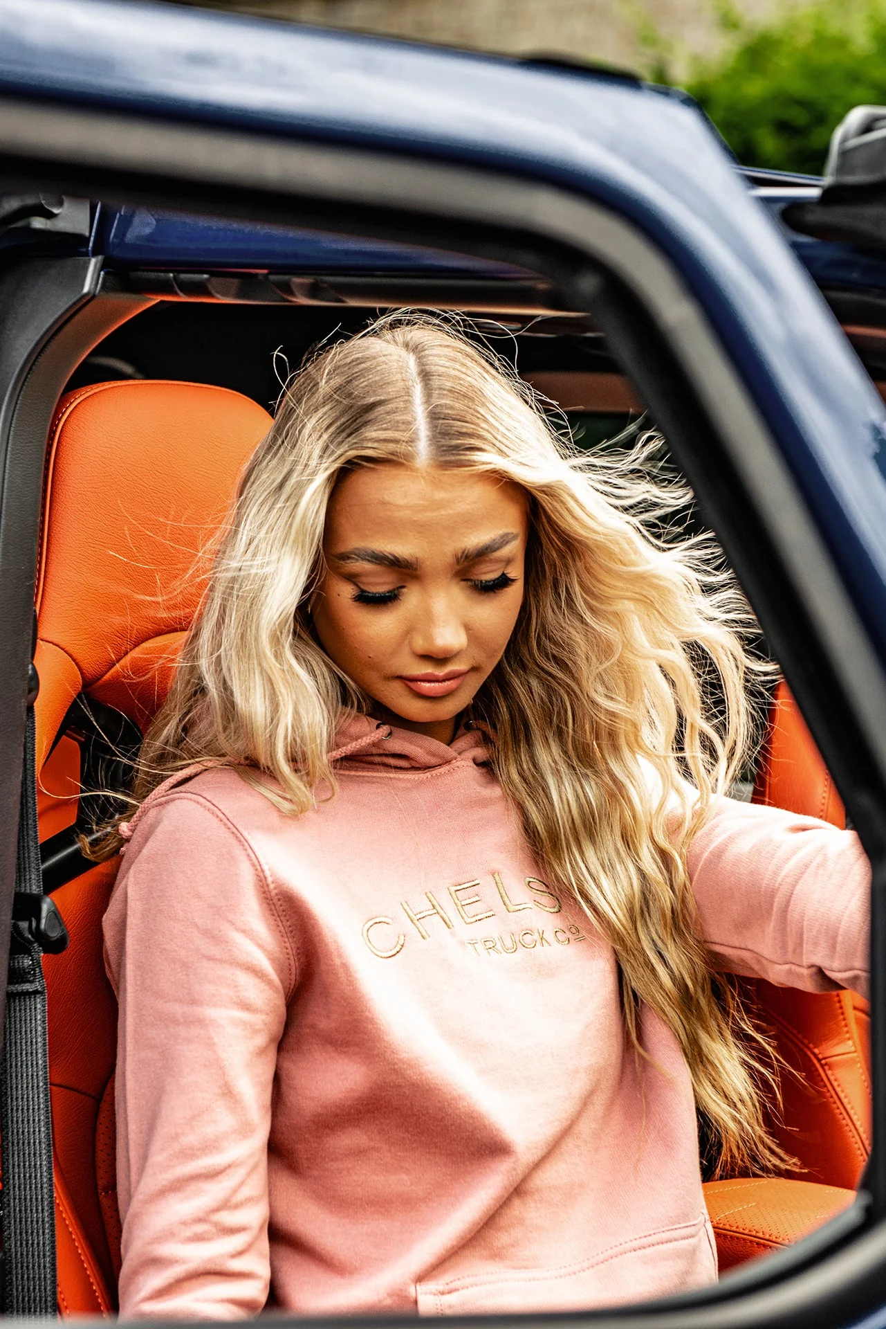 Chelsea Truck Co Hoodie - Dusty Pink with Gold Embroidery - Image 12