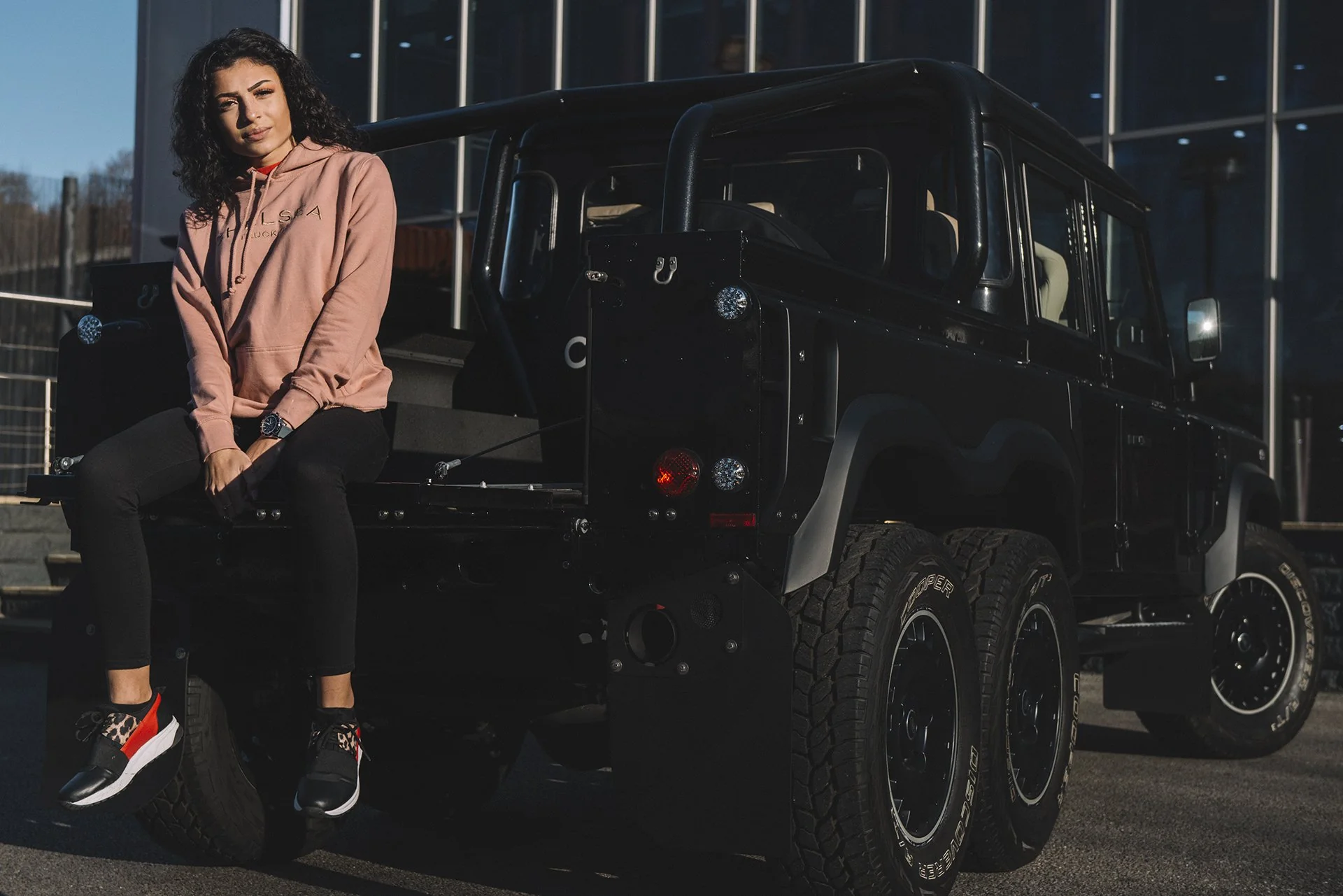 Chelsea Truck Co Hoodie - Dusty Pink with Gold Embroidery - Image 5