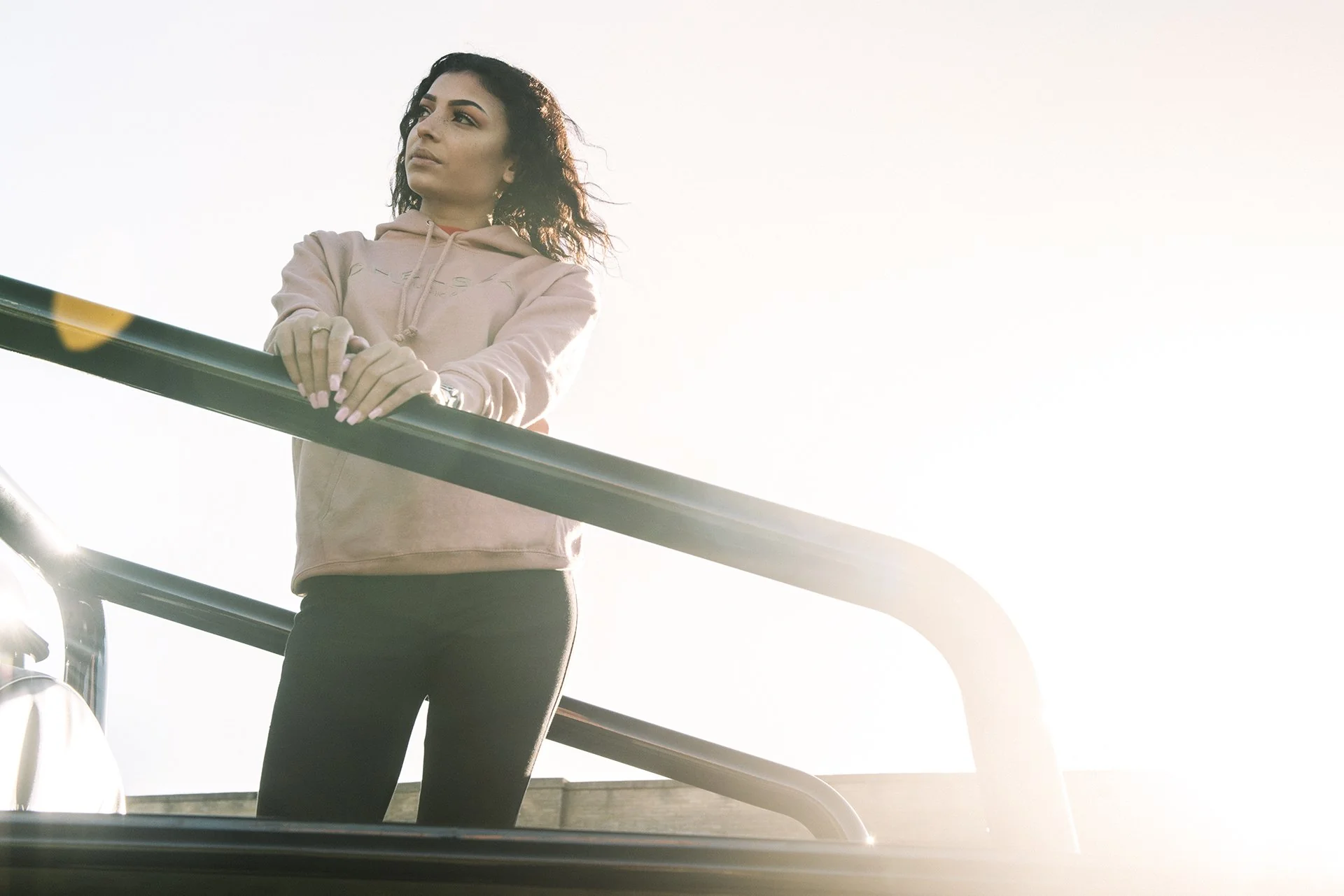 Chelsea Truck Co Hoodie - Dusty Pink with Gold Embroidery - Image 6