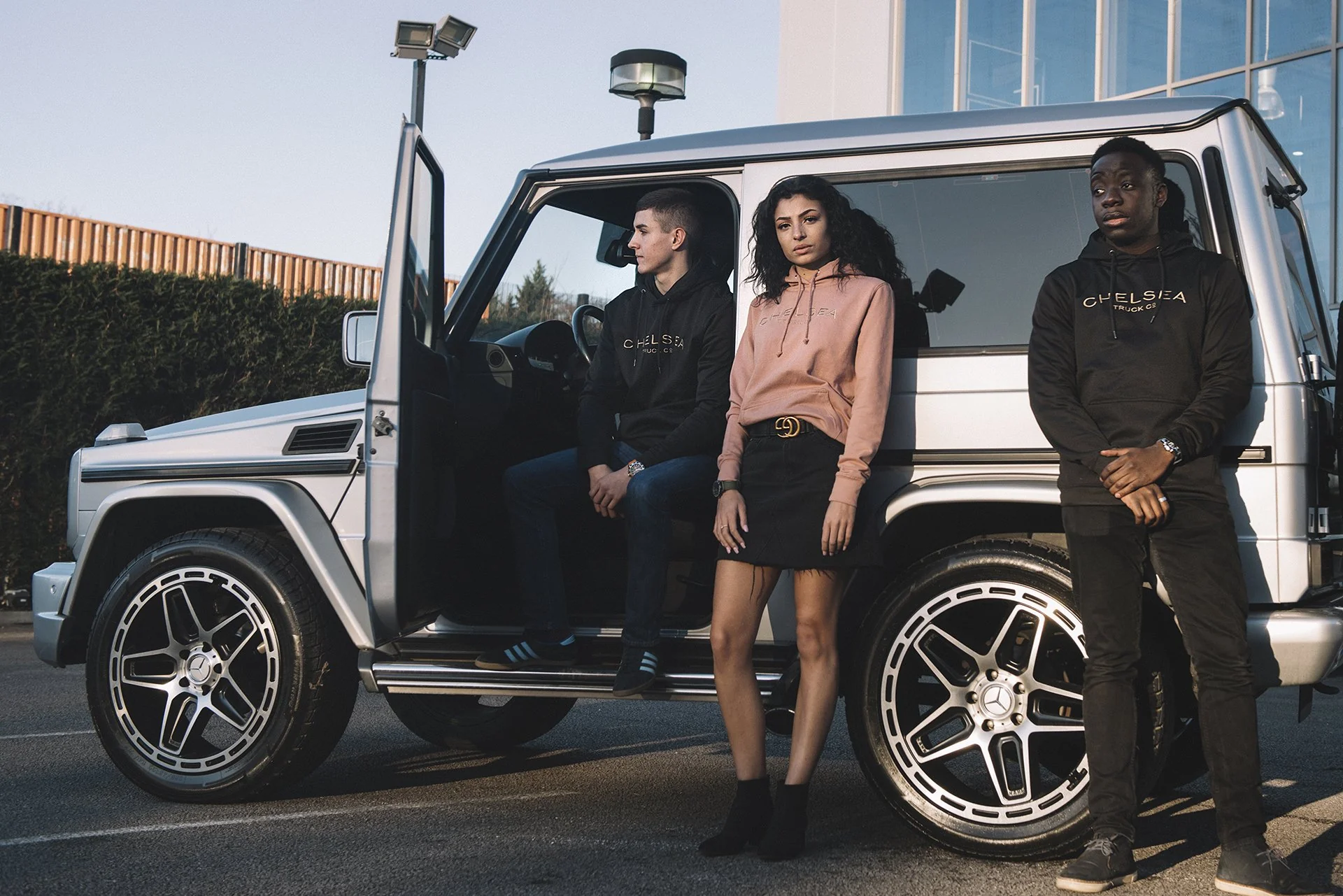 Chelsea Truck Co Hoodie - Dusty Pink with Gold Embroidery - Image 8