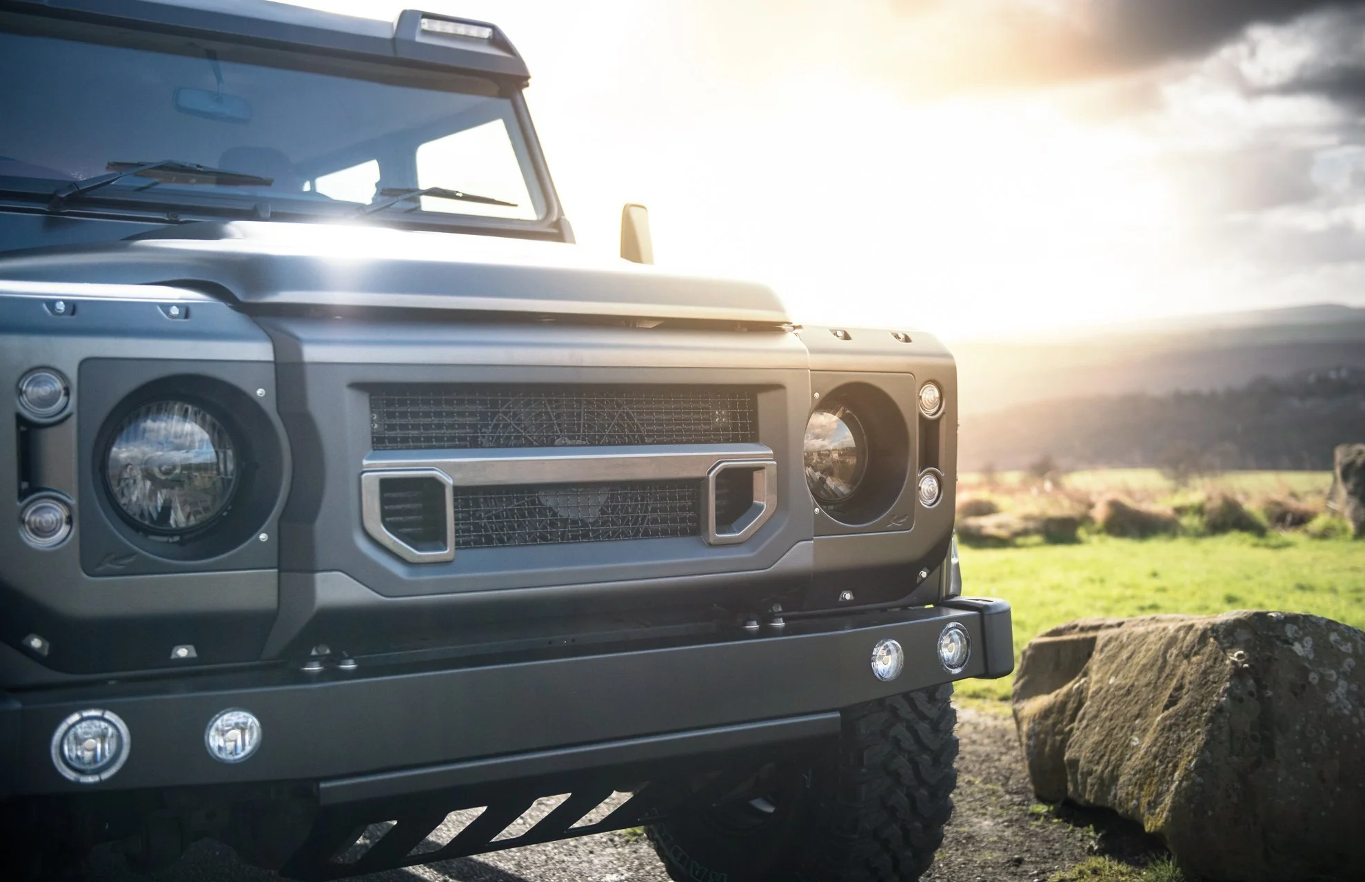 Land Rover Defender (1991-2016) X-Lander Front Grille With Headlight Surrounds - Image 8