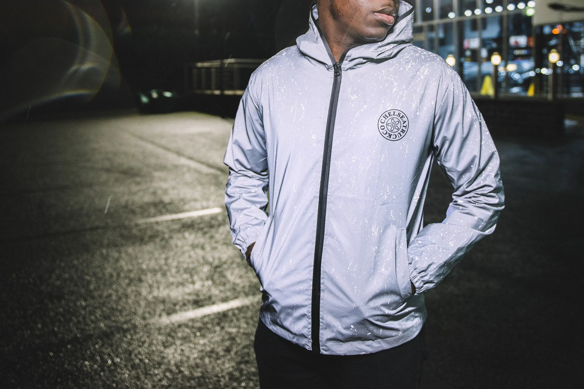 Grey Men's Reflective Jacket - Image 10