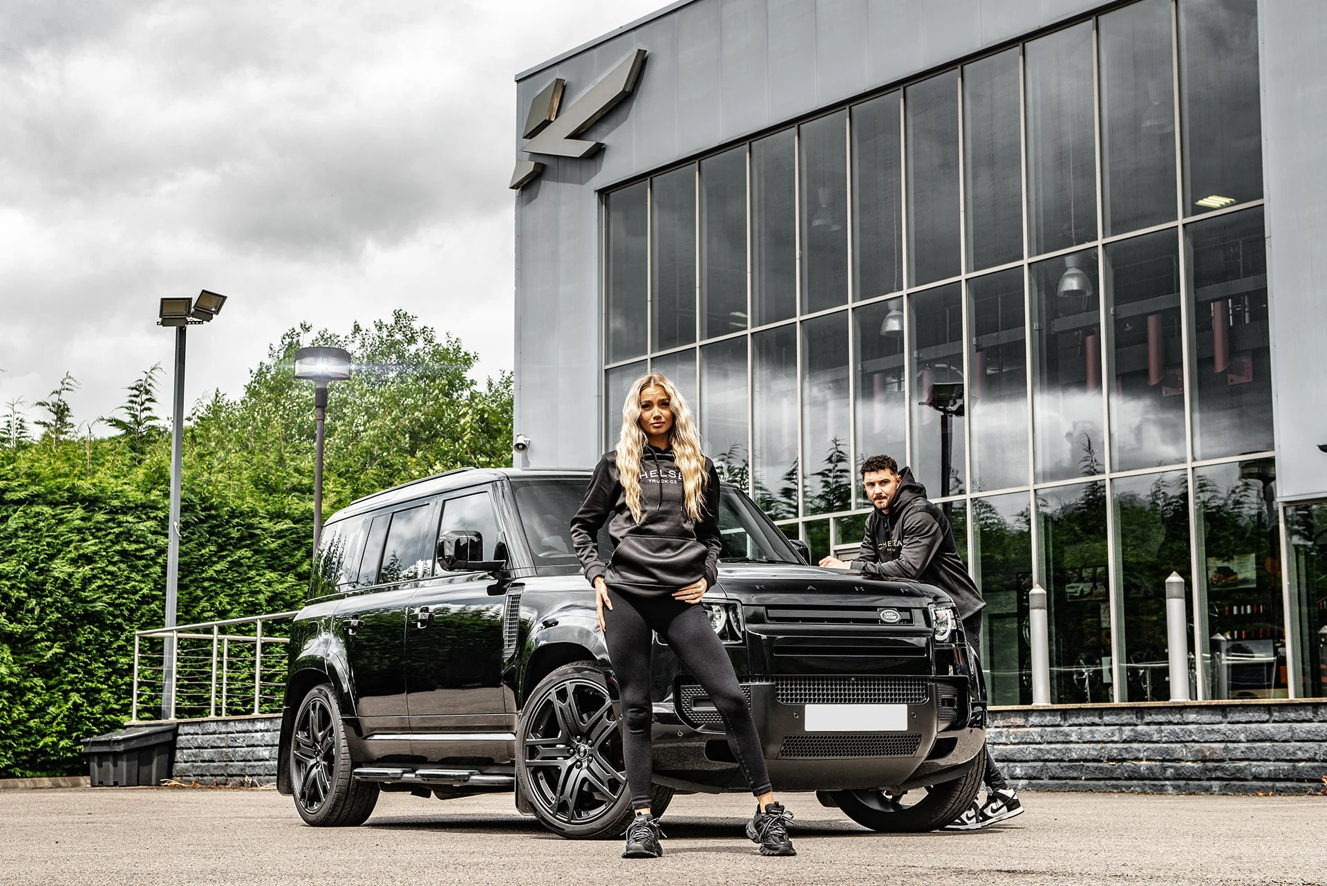 Chelsea Truck's Black with White Embroidery Hoodie - Image 6