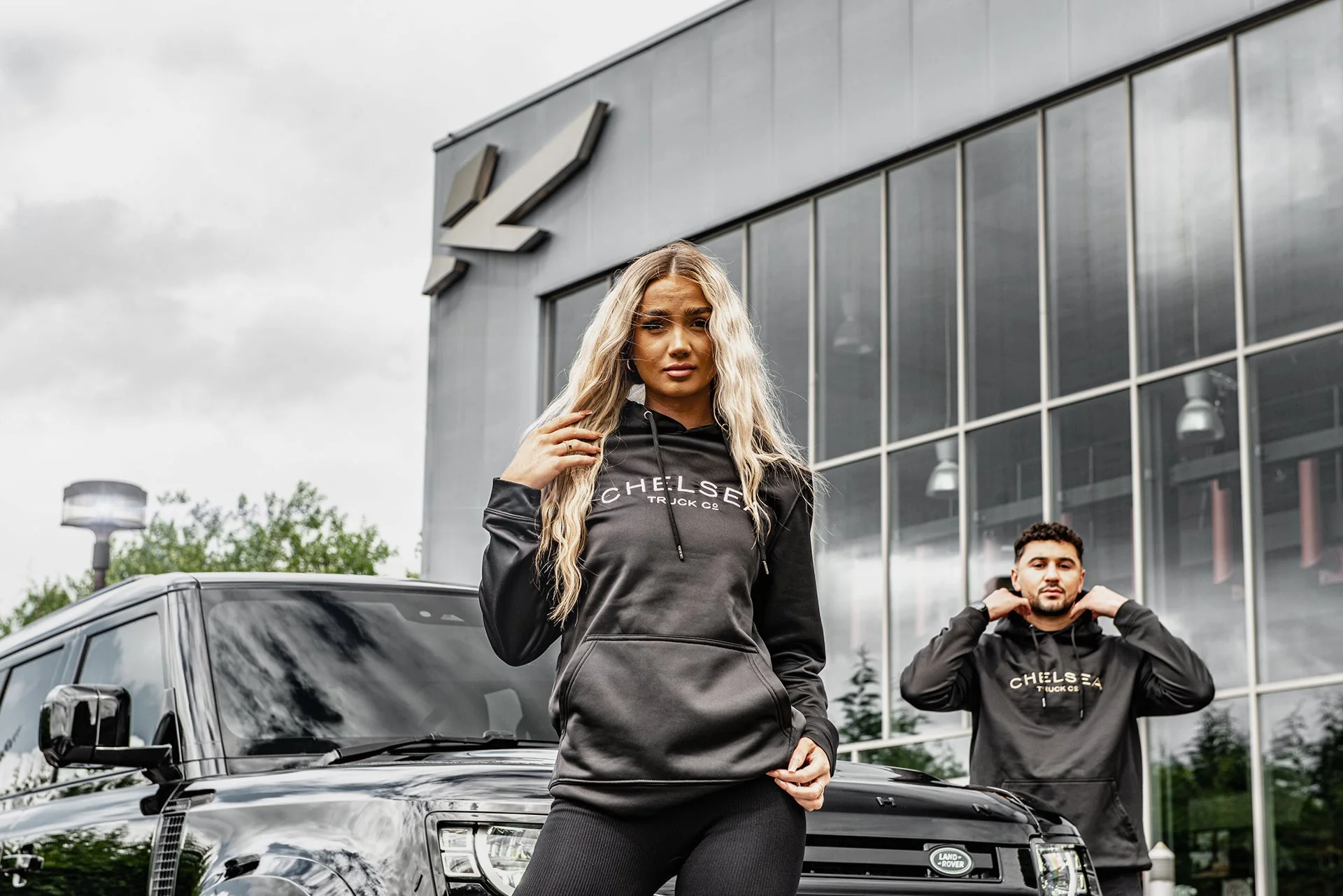 Chelsea Truck's Black with White Embroidery Hoodie - Image 7